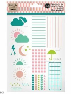 Draeger By Toga Pochoir Bullet Journal Toga - Trackers - 15 X 20 Cm