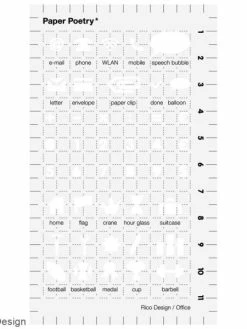 Pochoir D'écriture Pour Bullet Journal Rico Design - Bureau - 7 X 12 Cm