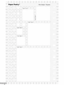 Pochoir D'écriture Pour Bullet Journal Rico Design - Carrés - 9,5 X 15 Cm