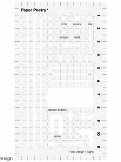 Pochoir D'écriture Pour Bullet Journal Rico Design - Icônes Flèches - 7 X 12 Cm