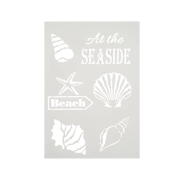 Artif Pochoir Maritime, Coquillages Et Etoile De Mer, Dim. Env. 7 X 8 Cm En Plastique, Planche A4 3 Artif Pochoir Maritime, Coquillages Et Etoile De Mer, Dim. Env. 7 X 8 Cm En Plastique, Planche A4 – Image 3
