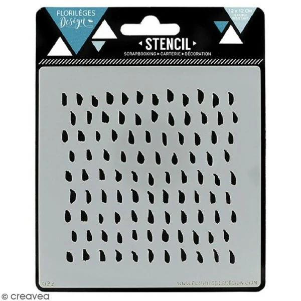 Florilèges Design Pochoir Par Petites Touches - 12 X 12 Cm 1 Florilèges Design Pochoir Par Petites Touches - 12 X 12 Cm