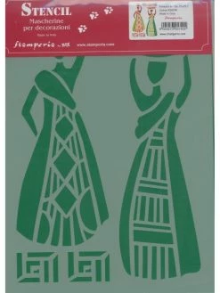 Pochoir Souple En Polyester Transparent Réutilisable Africaines A4 Stamperia KSG198