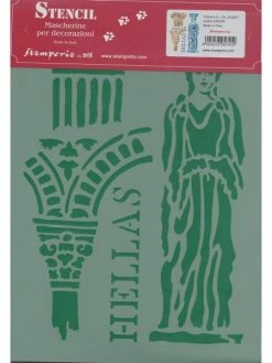 Pochoir Souple En Polyester Transparent Réutilisable Grèce A4 Stamperia KSG199