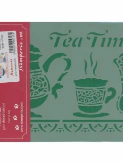 Pochoir Souple En Polyester Transparent Réutilisable Thé Théière 15x20 Cm Stamperia KSD132