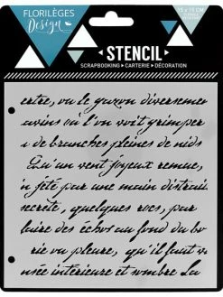 Florilèges Design Pochoir TEXTE MANUSCRIT