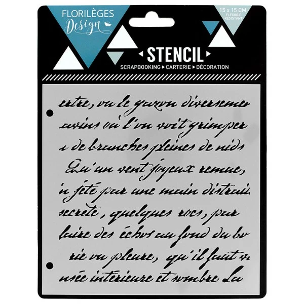 Florilèges Design Pochoir TEXTE MANUSCRIT 1 Florilèges Design Pochoir TEXTE MANUSCRIT