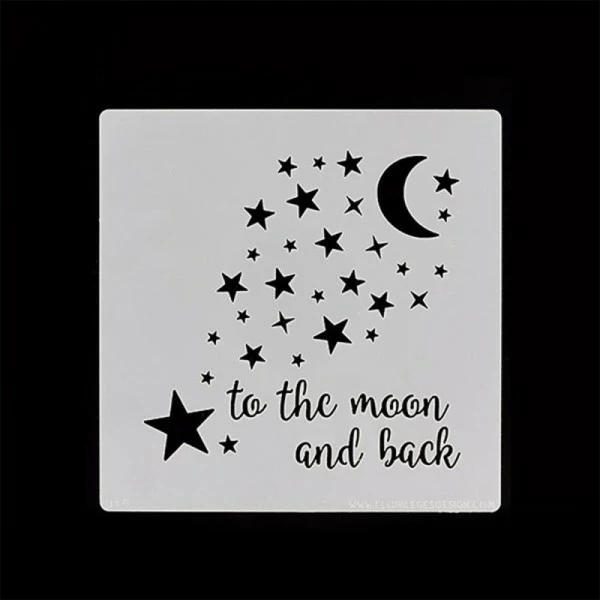 Florilèges Design Pochoir To The Moon - 12 X 12 Cm 2 Florilèges Design Pochoir To The Moon - 12 X 12 Cm – Image 2