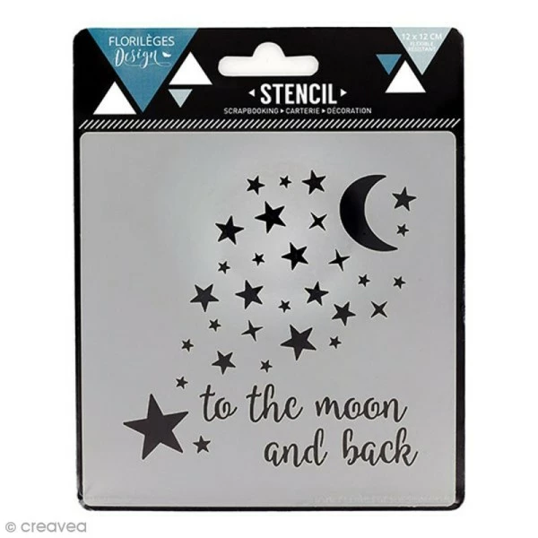 Florilèges Design Pochoir To The Moon - 12 X 12 Cm 1 Florilèges Design Pochoir To The Moon - 12 X 12 Cm