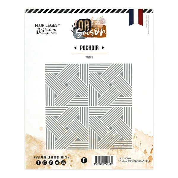 Florilèges Design Pochoir TRESSAGE GRAPHIQUE 1 Florilèges Design Pochoir TRESSAGE GRAPHIQUE