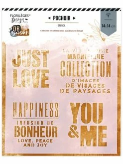Florilèges Design Pochoir YOU & ME