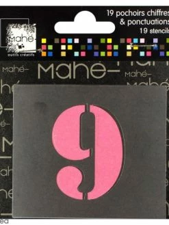 Mahé Pochoirs Chiffres Et Ponctuation - 5 Cm - 19 Pcs