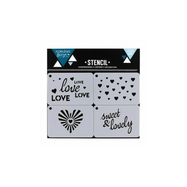 Florilèges Design Pochoirs Sweet And Lovely 4 Pièces 1 Florilèges Design Pochoirs Sweet And Lovely 4 Pièces