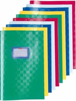 Herlitz Protège-cahier - A4 - En PP - Gaufré (raphia) - Assortis
