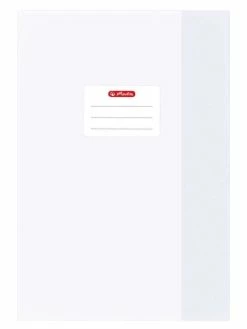 Herlitz Protège-cahier - A4 - En PP - Gaufré (raphia) - Blanc