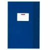 Herlitz Protège-cahier - A4 - En PP - Gaufré (raphia) - Bleu Foncé