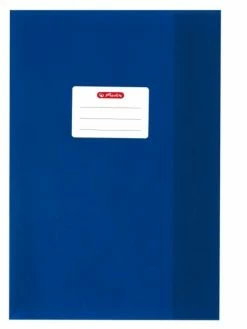 Herlitz Protège-cahier - A4 - En PP - Gaufré (raphia) - Bleu Foncé