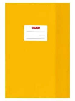 Herlitz Protège-cahier - A4 - En PP - Gaufré (raphia) - Jaune