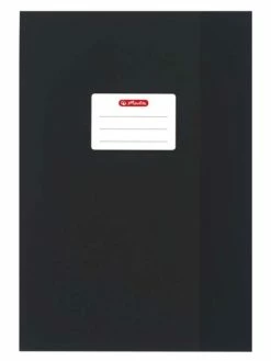Herlitz Protège-cahier - A4 - En PP - Gaufré (raphia) - Noir