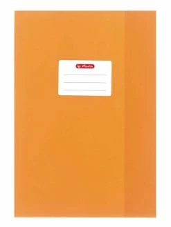 Herlitz Protège-cahier - A4 - En PP - Gaufré (raphia) - Orange