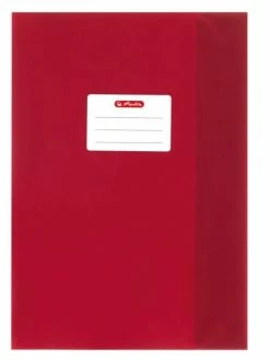 Herlitz Protège-cahier - A4 - En PP - Gaufré (raphia) - Rouge