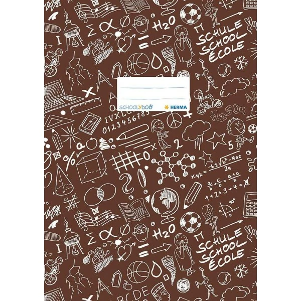 Herma Protège-cahier "Schoolydoo", A4, En PP - Marron 1 Herma Protège-cahier "Schoolydoo", A4, En PP - Marron