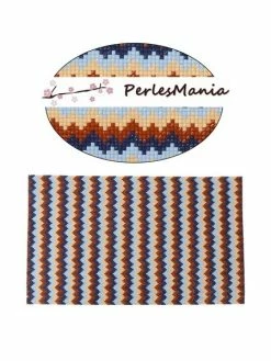 Perlesmania PS11106267 1 Feuille Adhésive Hotfix En Resine Facettée Type Chevron 20 Par 23.5cm