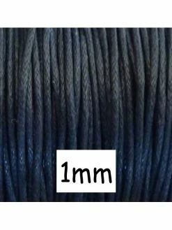 La Cuisine Des Perles R-15m Fil Coton Ciré 1mm Bleu Marine Foncé - Idéal Bracelet Wrap