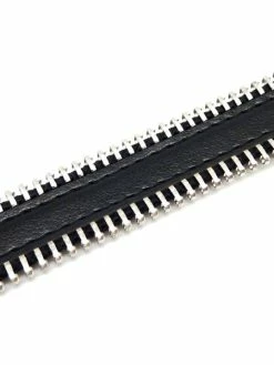 La Cuisine Des Perles R-20cm Cuir Plat Largeur 16,8mm Type Crémaillère - Fermeture Éclair Très Original Et Très Soupl