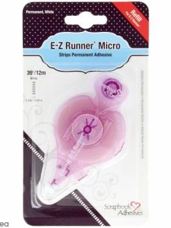 Scrapbook Adhesives Recharge Pour Adhésif Double-face E-Z Runner Micro Strips Rechargeable - Bande Rayures - 1 M