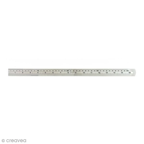 Artemio Règle En Métal Graduée En Pouces Et Cm - 40 Cm 1 Artemio Règle En Métal Graduée En Pouces Et Cm - 40 Cm