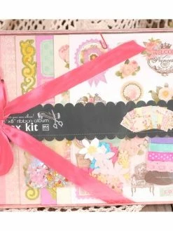 Czech Beads Exclusive Rose Violet Turquoise Vert Bleu Or Scrapbooking Ruban Album Kit De 25cm 10" X 21 Cm 8" -V-Zug shop rose violet turquoise vert bleu or scrapbooking ruban album kit de 25cm 10 x 21 cm 8 p 4