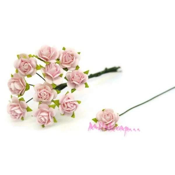 MlleScrap Roses Papier Rose Très Clair - 10 Pièces 1 MlleScrap Roses Papier Rose Très Clair - 10 Pièces