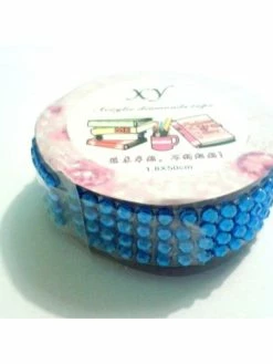 LEROY DE LA CREATION Rouleau De Masking Tape à Strass Bleu