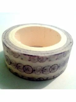 LEROY DE LA CREATION Rouleau De Masking Tape Papier , Boule De Noel Mauve , Fond Blanc