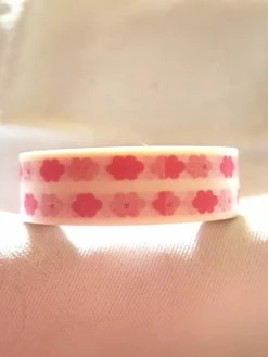 LEROY DE LA CREATION Rouleau De Masking Tape Papier , Petites Fleurs Rose