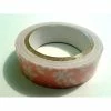 LEROY DE LA CREATION Rouleau De Masking Tape Tissu , Fond Rose , Fleur Blanc