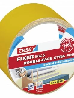 Rouleau Ruban Adhésif Double Face Extra-fort Spécial Sols Irréguliers Tesa 5m X 50mm