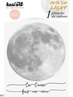 Kesi'Art Rub-ons Transferts La Lune - 1 Planche De Décalcomanies 15 X 10 Cm