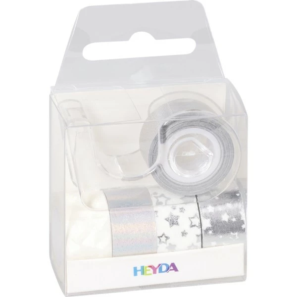 Heyda Ruban Adhésif Décoratif Mini "Etoiles" - Argent 1 Heyda Ruban Adhésif Décoratif Mini "Etoiles" - Argent