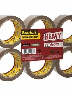 3M Scotch Ruban Adhésif D'emballage "Heavy" - 50 Mm X 66 M - Marron