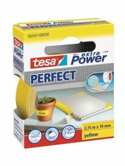 Ruban Adhésif Toilé Réparation Fixation Tesa Power Effect 2,75m X 19mm Jaune