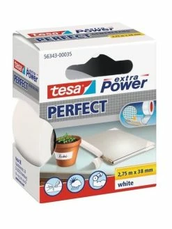 Ruban Adhésif Toilé Réparation Fixation Tesa Power Effect 2,75m X 38mm Blanc