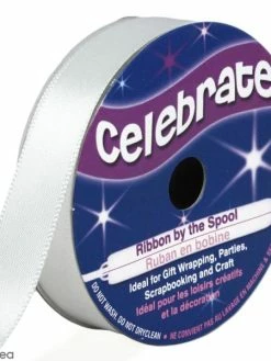 Celebrate Ruban De Satin - Blanc - 13 Mm X 6 M