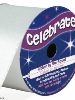 Celebrate Ruban De Satin - Blanc - 38 Mm X 4 M