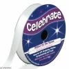 Celebrate Ruban De Satin - Blanc - 9 Mm X 6 M