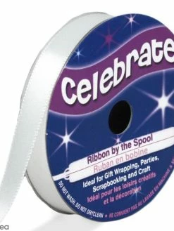 Celebrate Ruban De Satin - Blanc - 9 Mm X 6 M