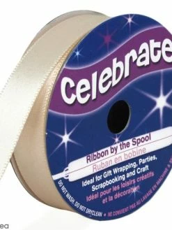 Celebrate Ruban De Satin - Blanc Crème - 13 Mm X 6 M