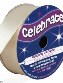 Celebrate Ruban De Satin - Blanc Crème - 20 Mm X 5 M