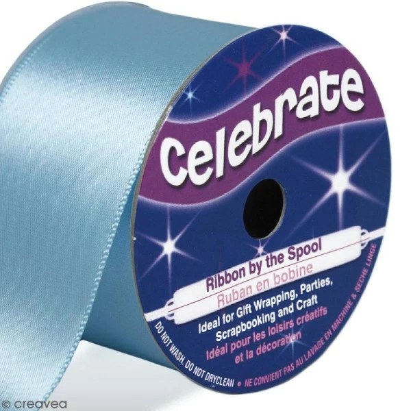 Celebrate Ruban De Satin - Bleu Ciel - 38 Mm X 4 M 1 Celebrate Ruban De Satin - Bleu Ciel - 38 Mm X 4 M